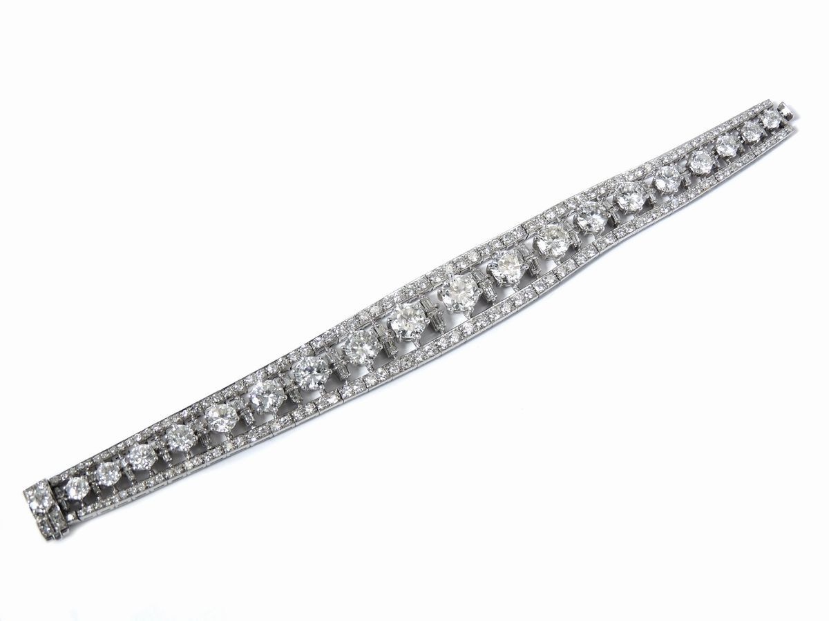 Bracciale in Platino con Diamanti