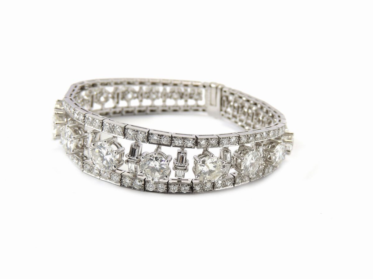 Bracciale in Platino con Diamanti