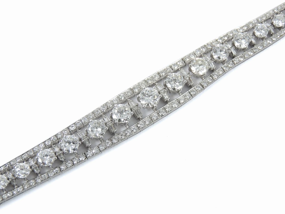 Bracciale in Platino con Diamanti