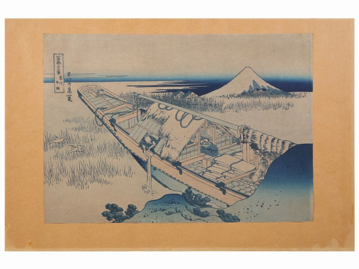Katsushika Hokusai After - Monte Fuji e Ushibori nella Provincia di Hitachi