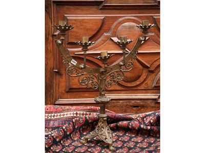 Candelabro in Metallo Dorato
