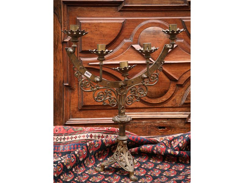 Candelabro in Metallo Dorato