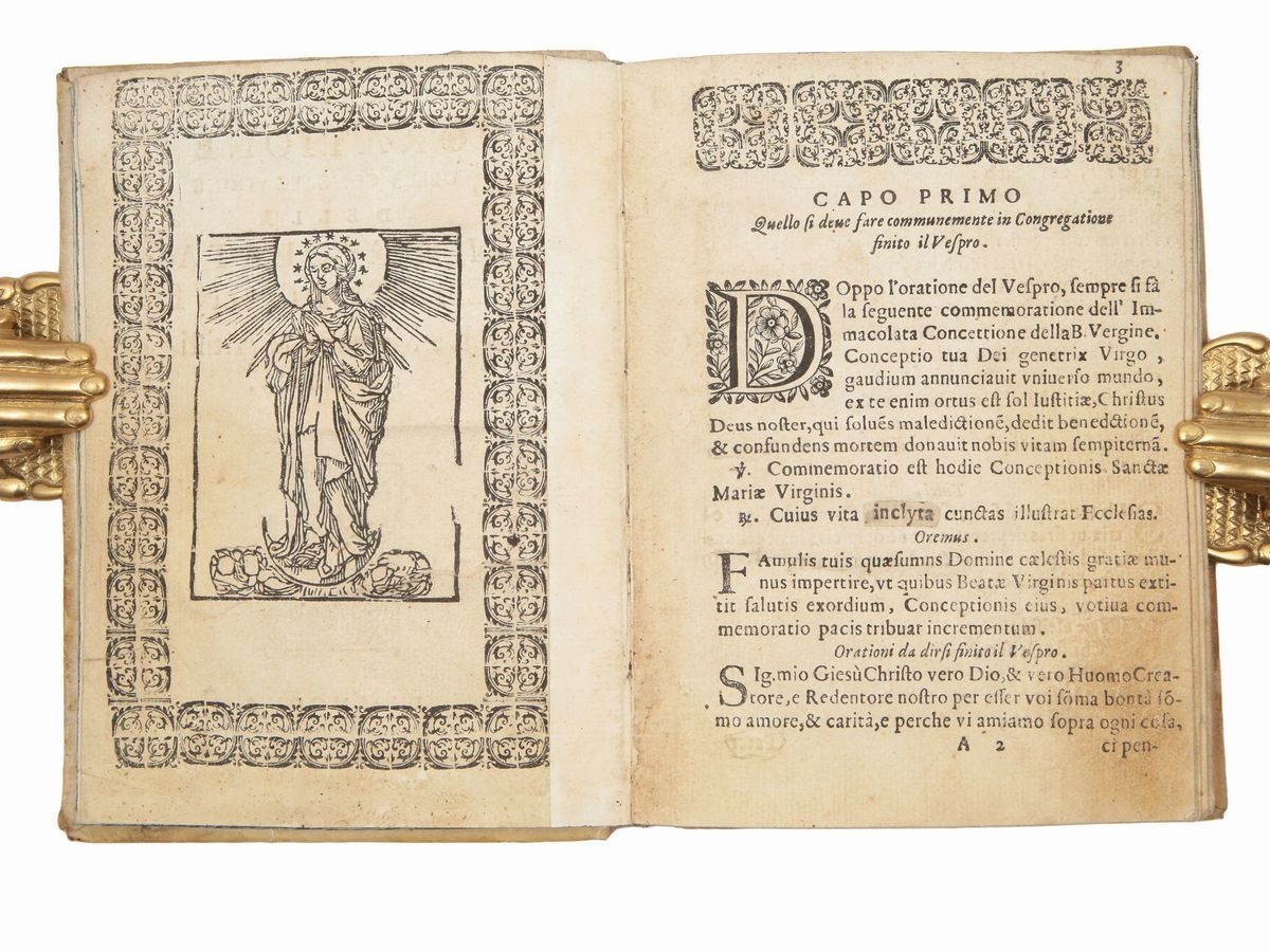 Orationi della Congregatione della Immacolata Concettione De Mercanti, & Artisti di Ancona