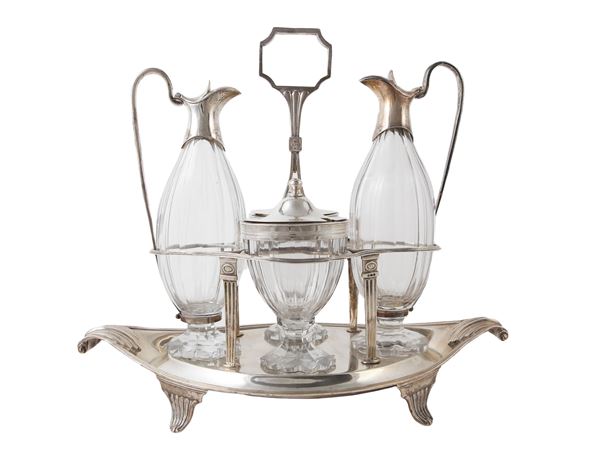 Oliera a navette in argento, Henry Chawner