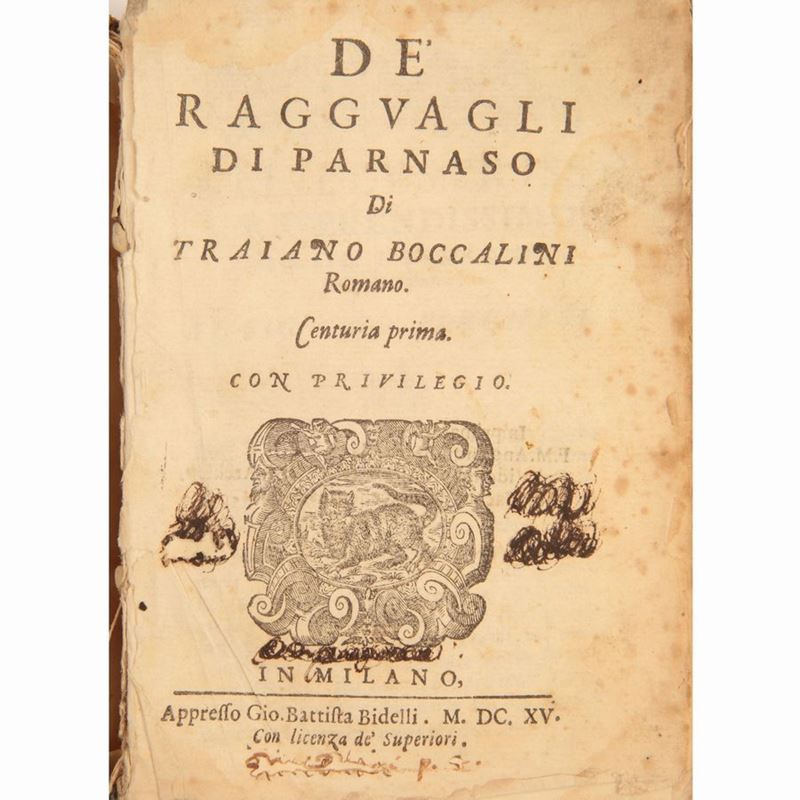 De' Ragguagli di Parnaso di Traiano Boccalini Romano. Centuria Prima