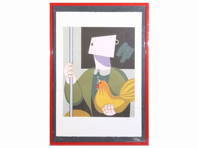 Pepe Morales - Figura con Gallina