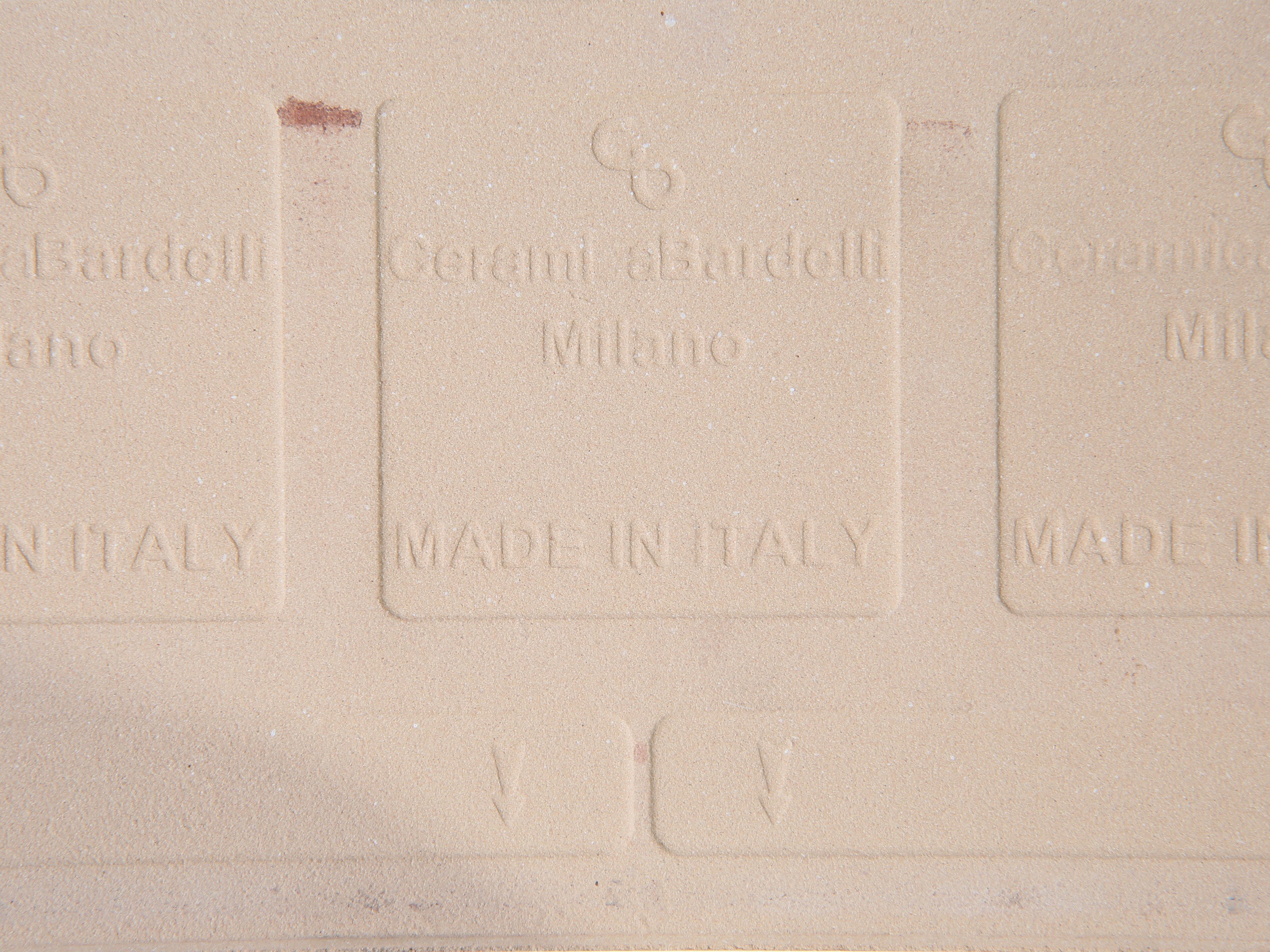 Due Piastrelle in Ceramica da Modello di Giò Ponti
