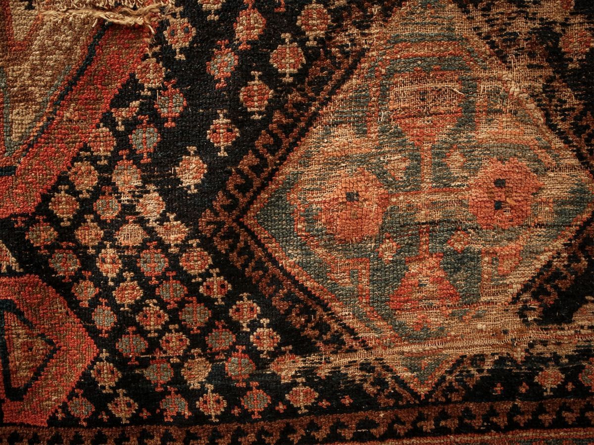 Tappeto Caucasico di Vecchia Manifattura