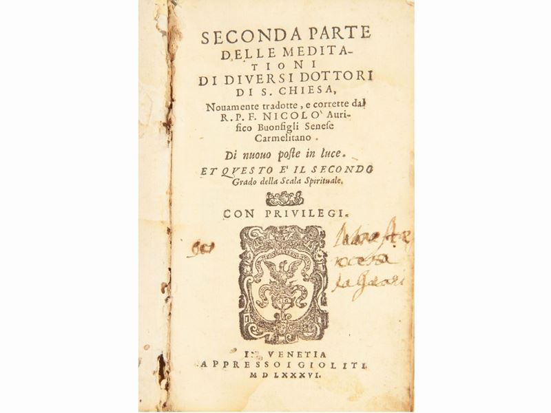 Niccolò Bonfigli - Seconda Parte delle Meditationi di Diversi Dottori di S. Chiesa...