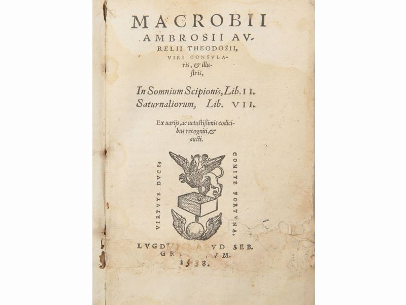 Ambrosius Aurelius Theodosius Macrobius - In Somnium Scipionis, Lib. II. Saturnaliorum, Lib. VII....