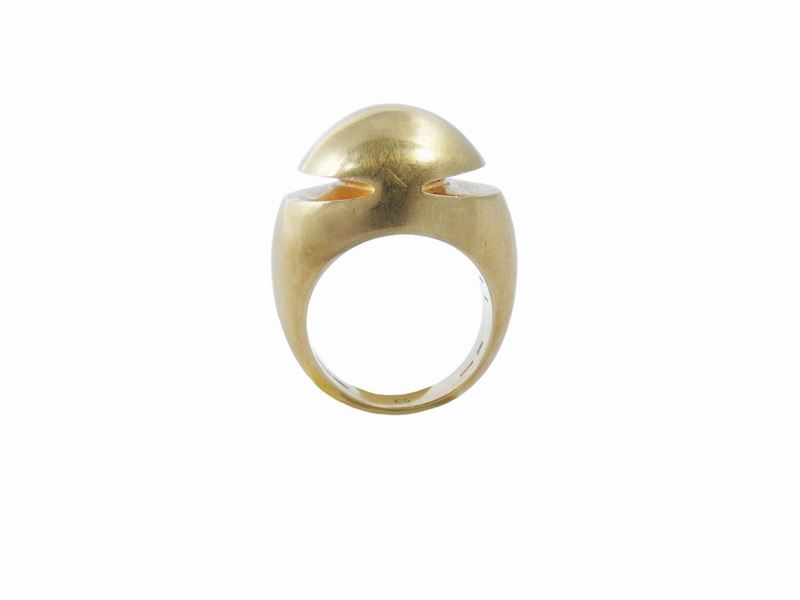 Anello in Oro Giallo Bulgari Cabochon