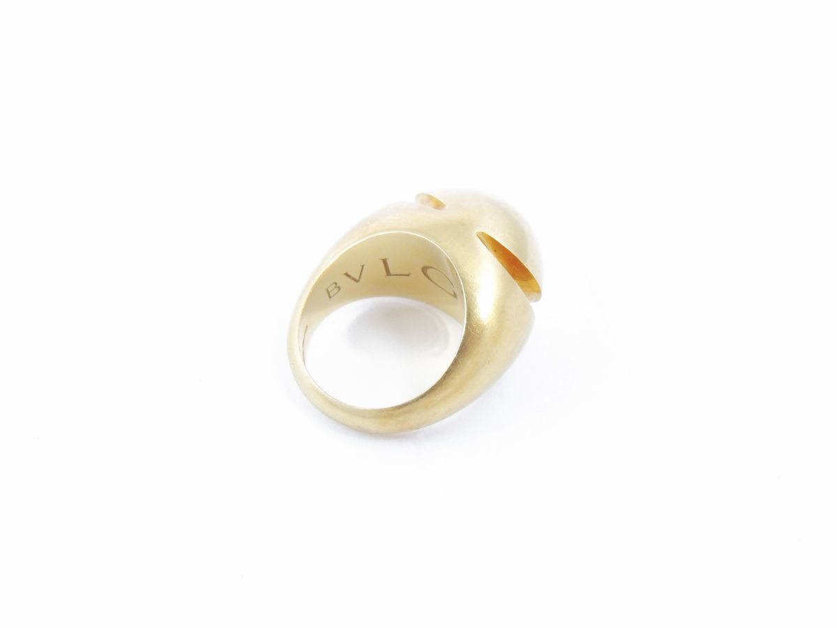 Anello in Oro Giallo Bulgari Cabochon