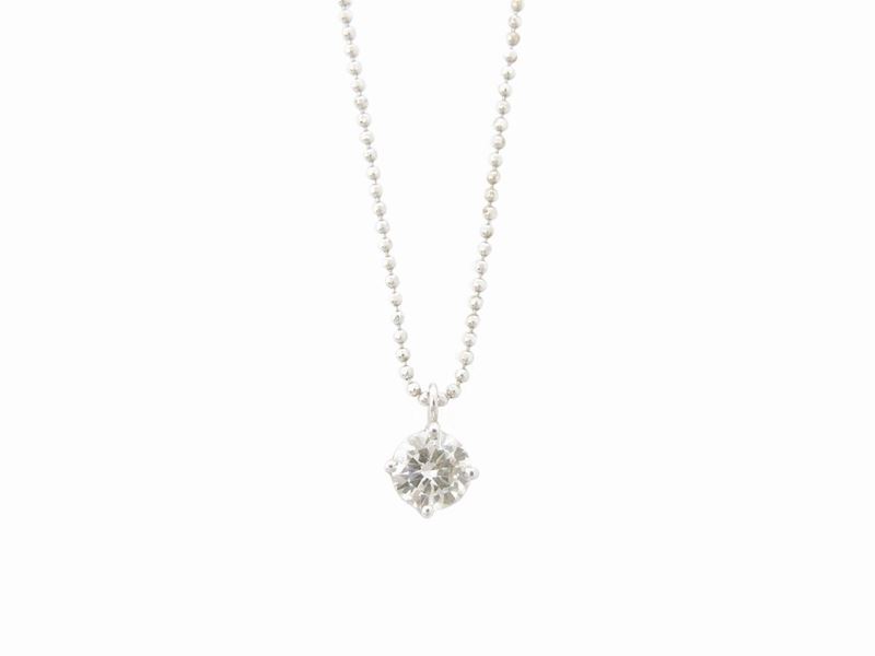 Collana in Oro Bianco con Diamante