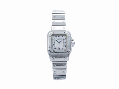 Orologio da Polso per Donna Cartier Santos in Acciaio e Oro