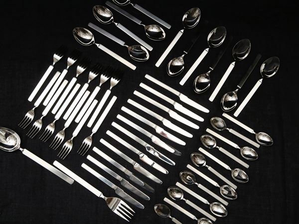 Dry cutlery set in stainless steel, Achille Castiglioni for Alessi