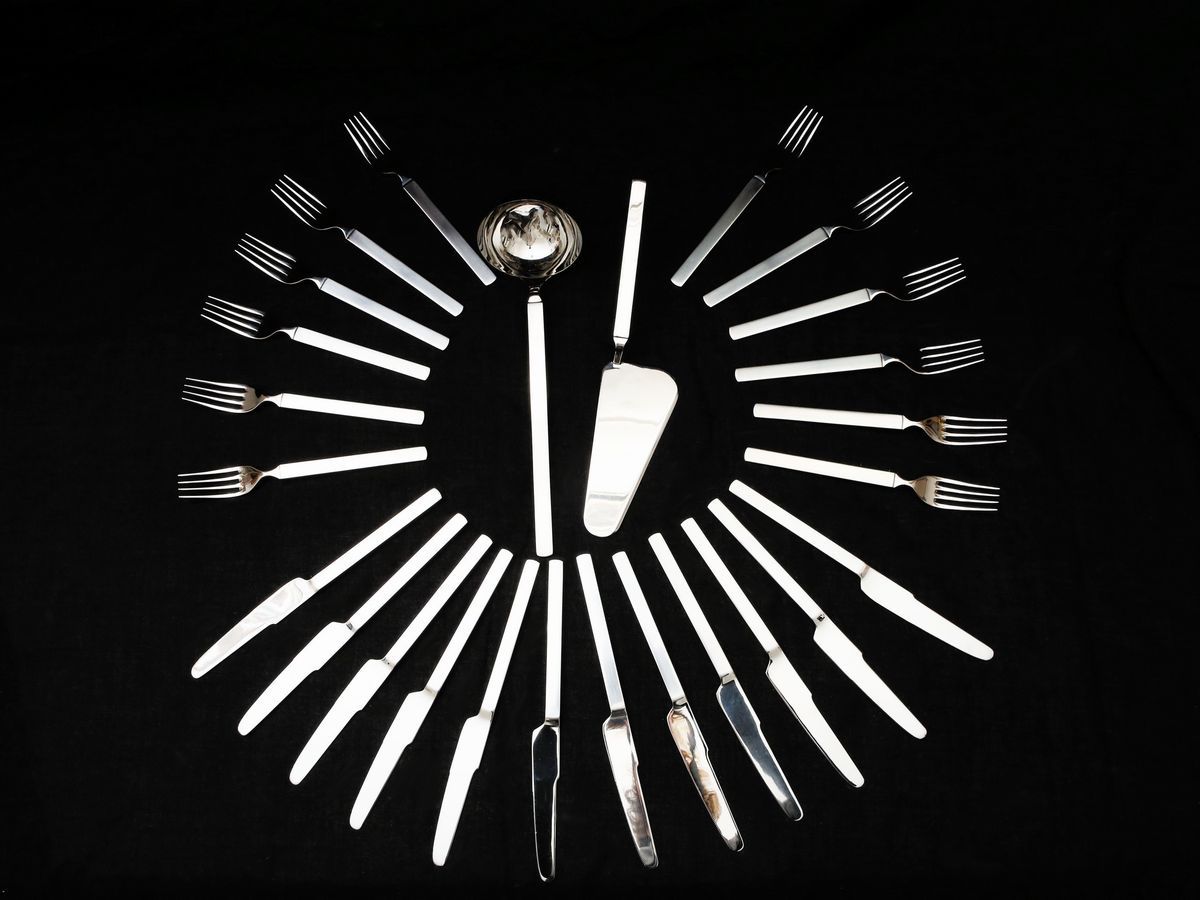 Servizio di Posate Dry in Acciaio Inox, Achille Castiglioni per Alessi