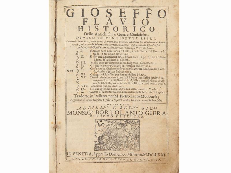 Flavius Iosephus - Delle Antichità, e Guerre Giudaiche