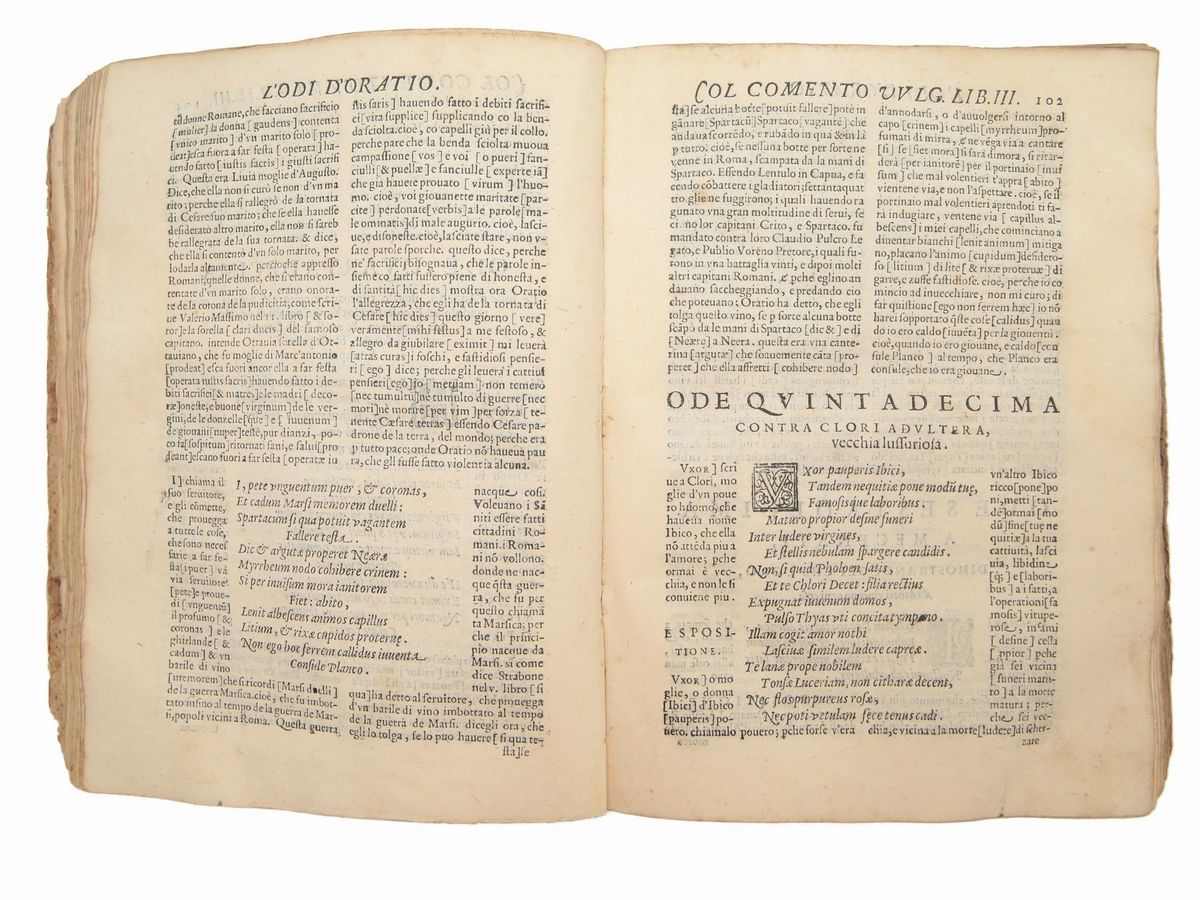 Quintus Horatius Flaccus - L'opere D' Oratio Poeta Lirico Comentate da Giovanni Fabrini da Fighin...