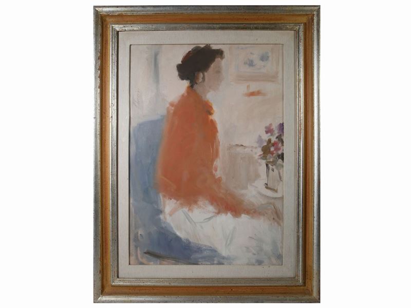Angelo Liverini - Donna con Fiori