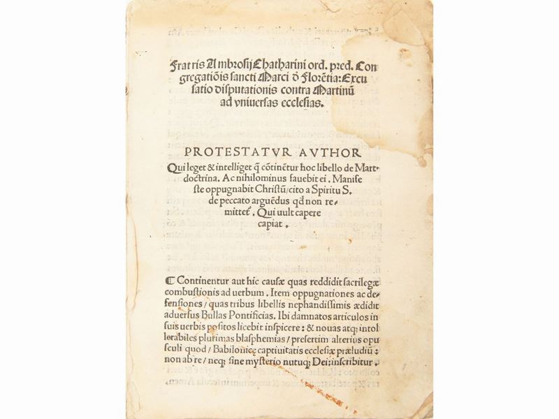 Ambrosio Catarino Politi - Excusatio Disputationis Contra Martinum... - Disceptationvm - Summa Do...