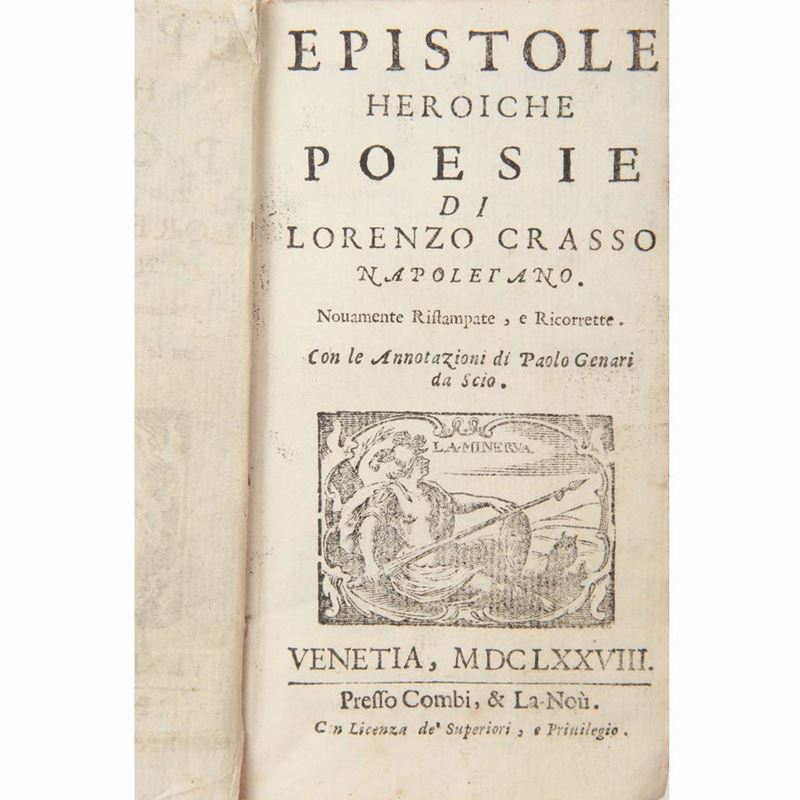 Epistole Heroiche Poesie di Lorenzo Crasso Napoletano