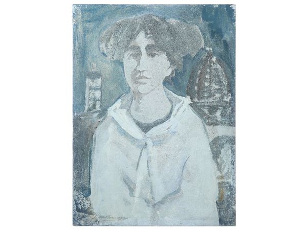 Marcello Boccacci : Portrait of girl 1968  - Auction The art of furnishing - Maison Bibelot - Casa d'Aste Firenze - Milano