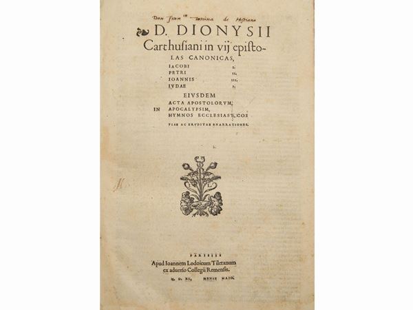 Denis: le Chartreux - D. Dionysii Carthusiani In VII epistolas canonicas...