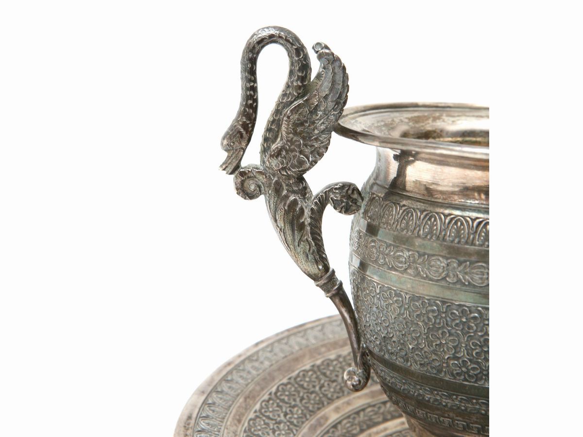 Tazza in Argento con Piattino