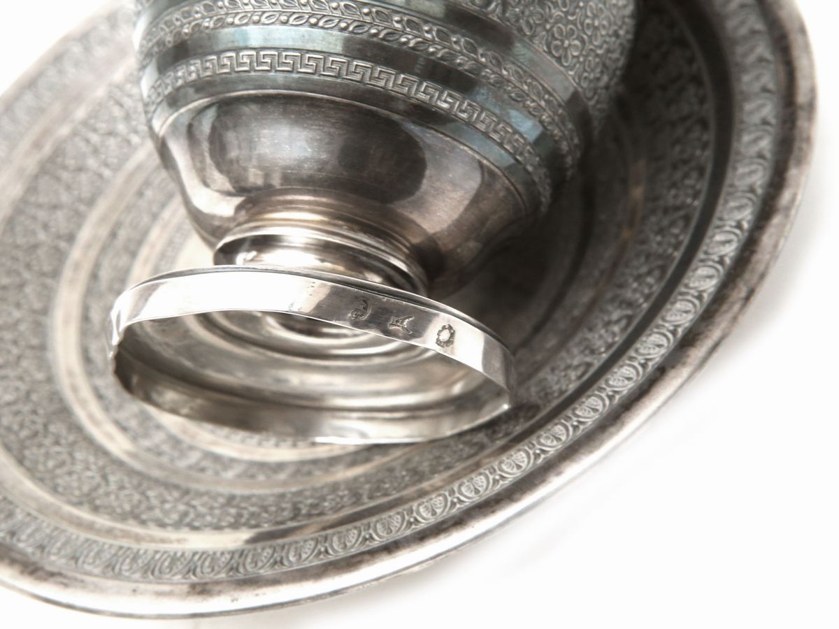 Tazza in Argento con Piattino