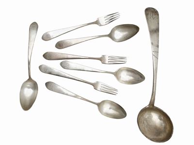Assortimento di Posate in Argento