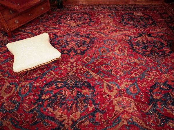 Grande tappeto Ushak Smirne di vecchia manifattura