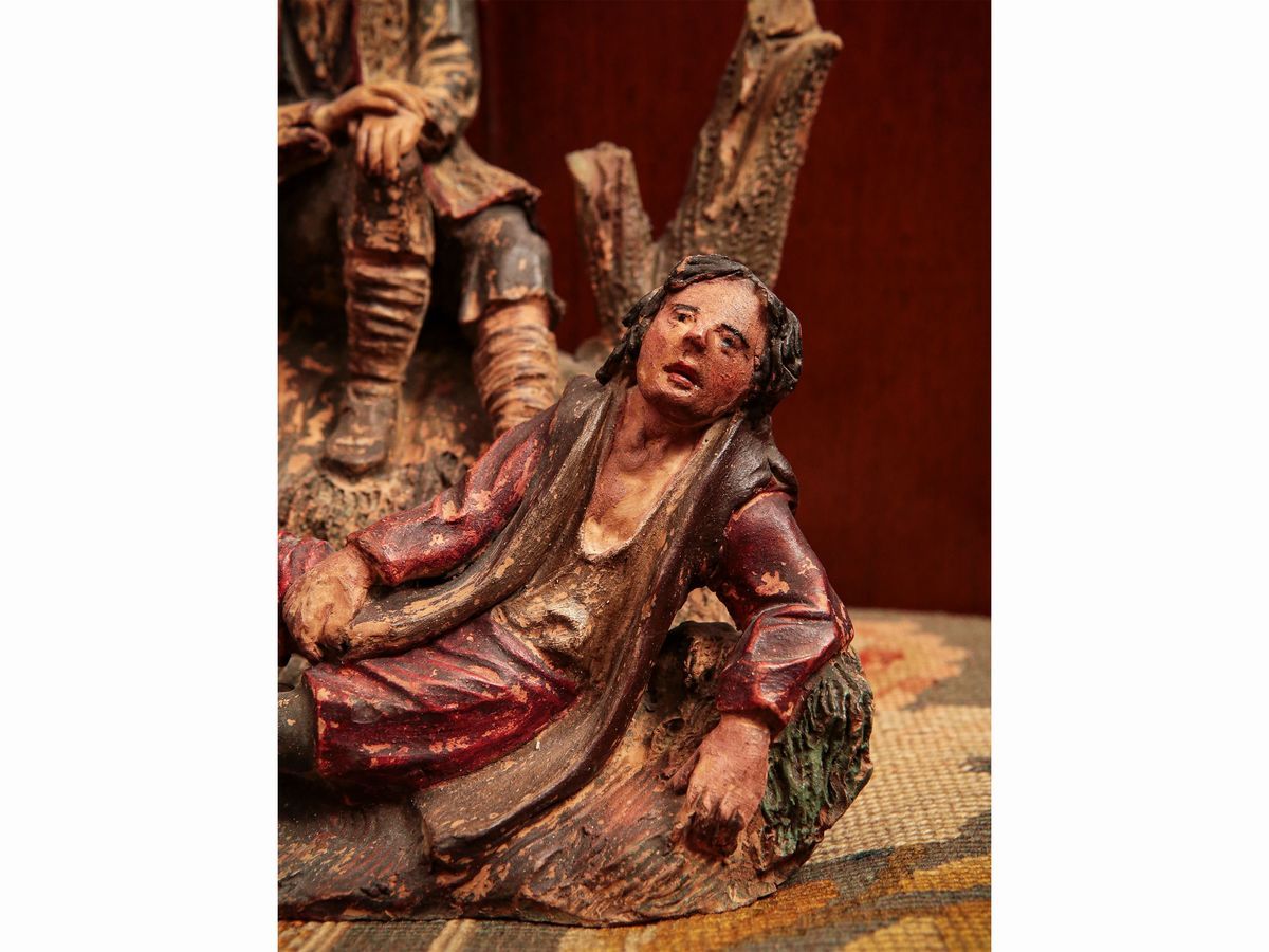 Gruppo da Presepe in Terracotta Policroma