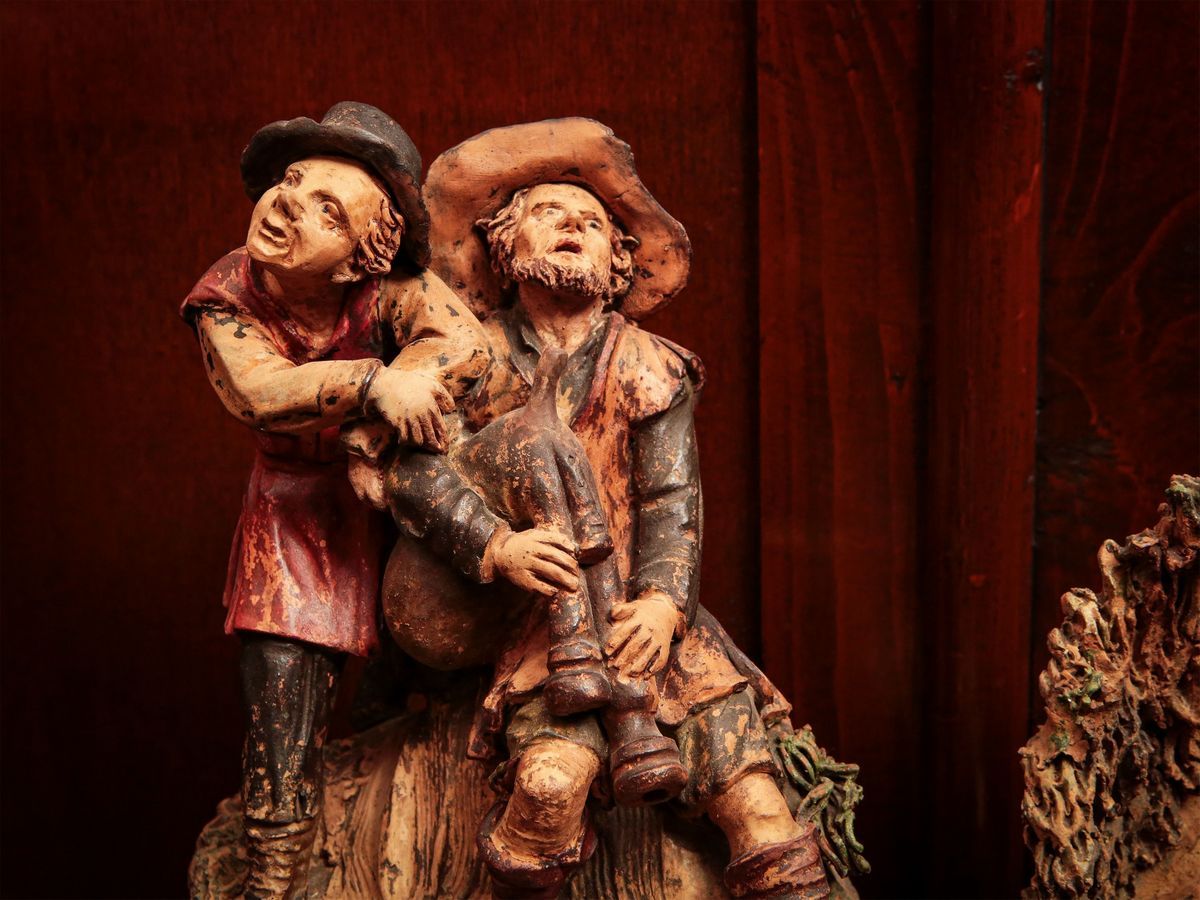 Gruppo da Presepe in Terracotta Policroma