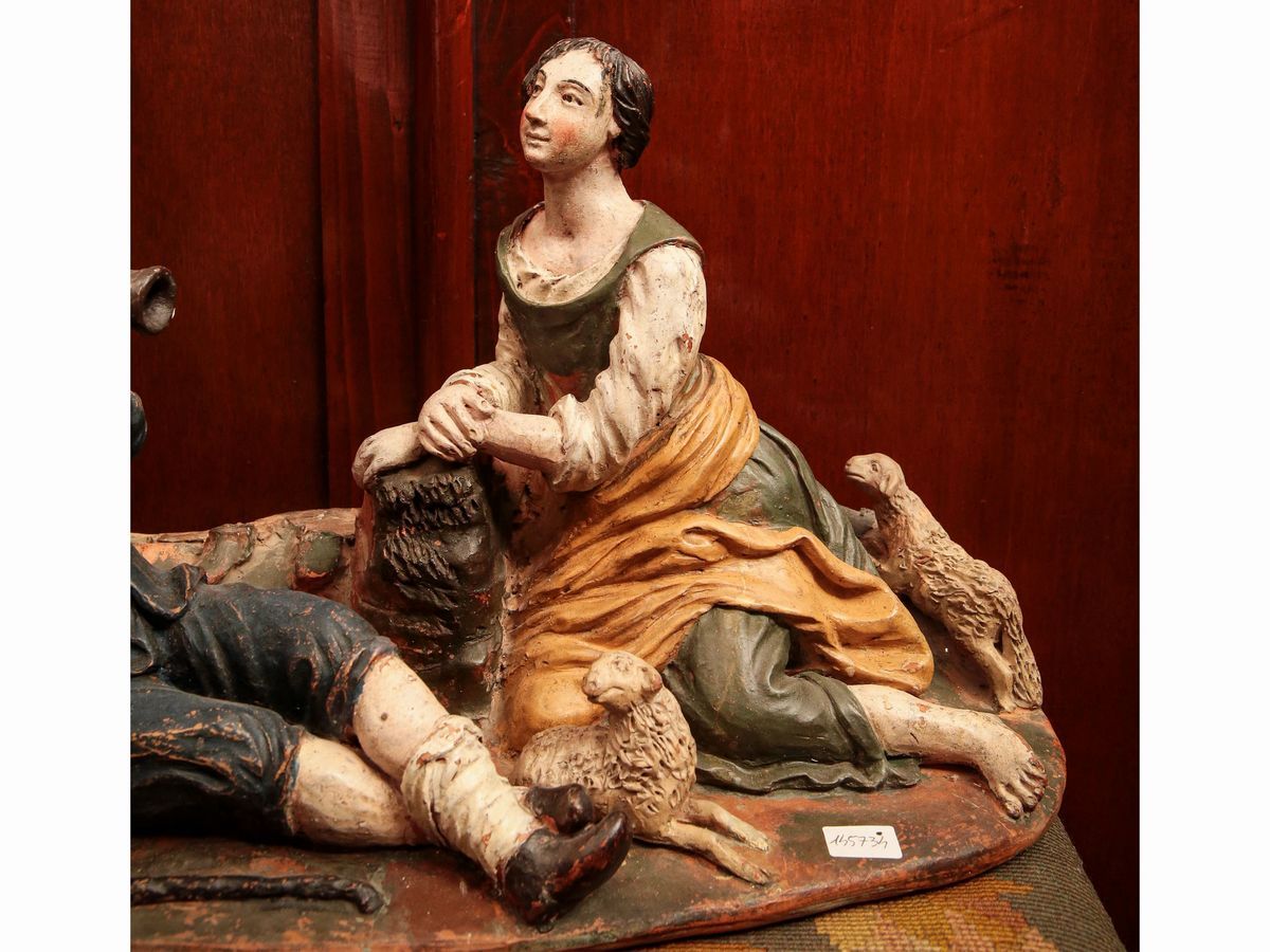 Gruppo da Presepe in Terracotta Policroma