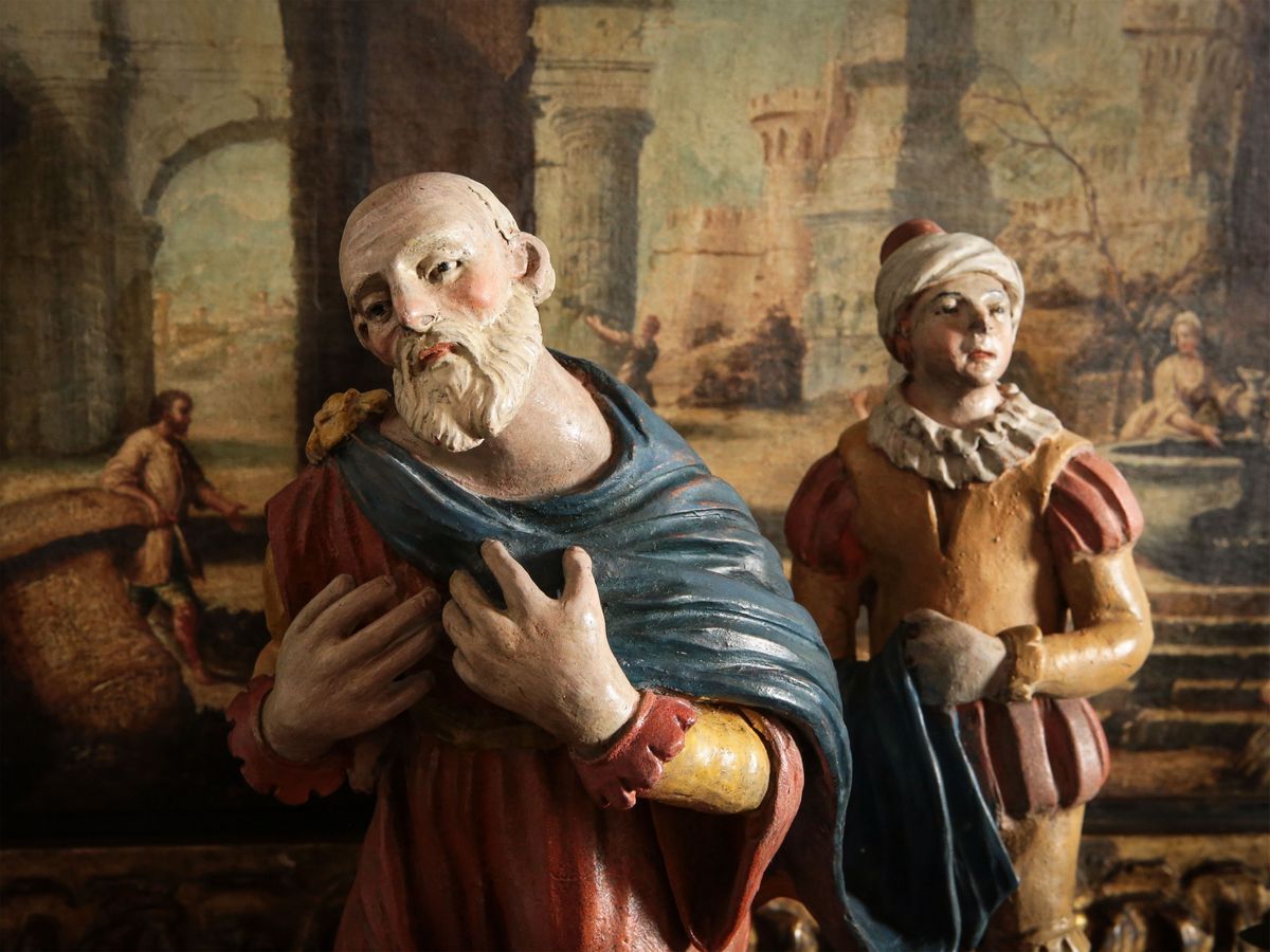 Gruppo da Presepe in Terracotta Policroma