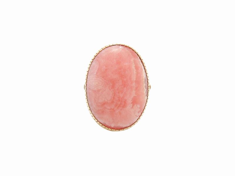 Anello in Oro Giallo con Rodocrosite