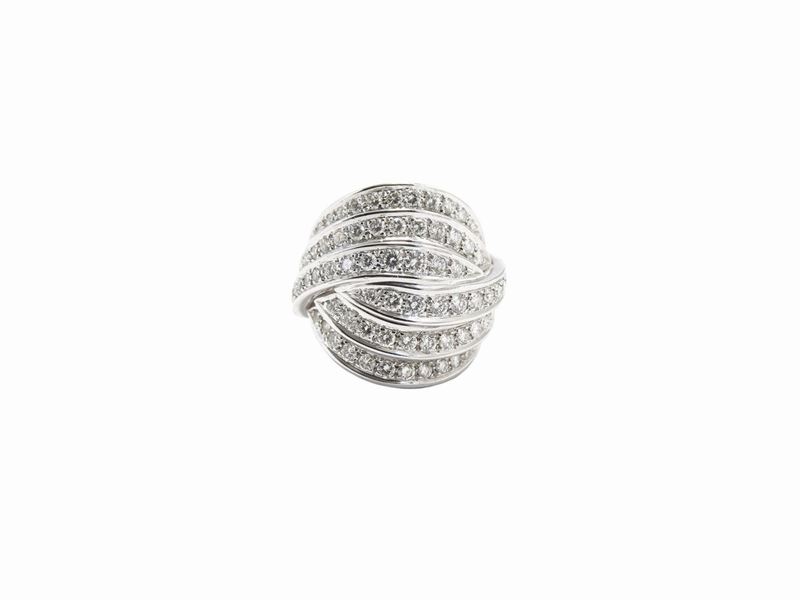Anello Salvini in Oro Bianco con Diamanti