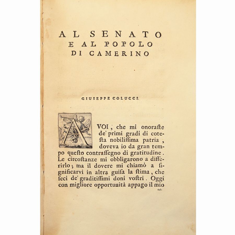 Antichità Picene Dell'abate Giuseppe Colucci Patrizio Camerinese - Tomo V