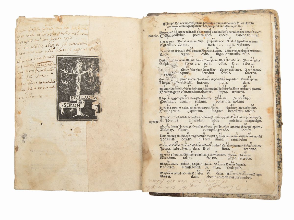 Biblia Cum Tabula Nuper Impressa & Cum Summariis Nouiter Editis