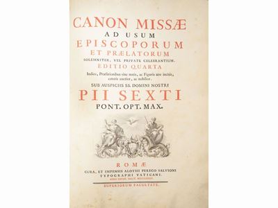 Canon Missae Ad Usum Episcoporum, Et Praelatorum Solemniter, Vel Private Celebrantium