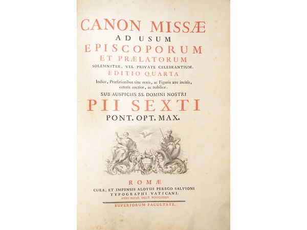 Canon missae ad usum episcoporum, et praelatorum solemniter, vel private celebrantium