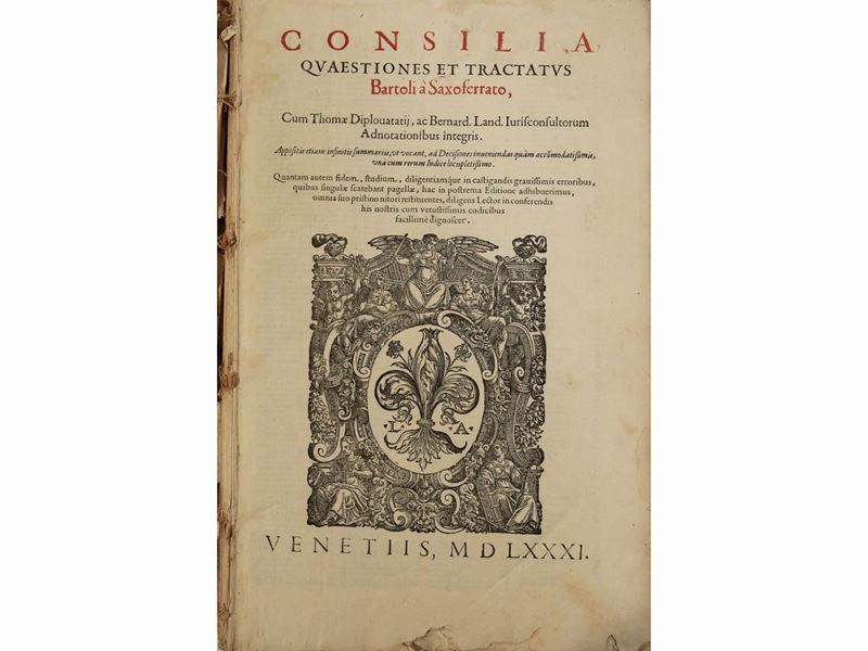 Bartolo da Sassoferrato - Consilia, Quaestiones Et Tractatus Bartoli À Saxoferrato...