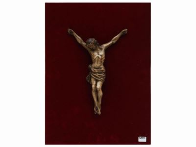 Cristo in Legno Intagliato e Laccato