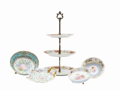 Assortimento di Porcellane di Varie Manifatture