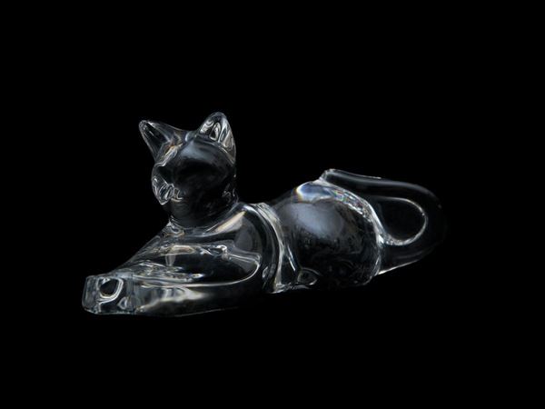 Baccarat crystal cat