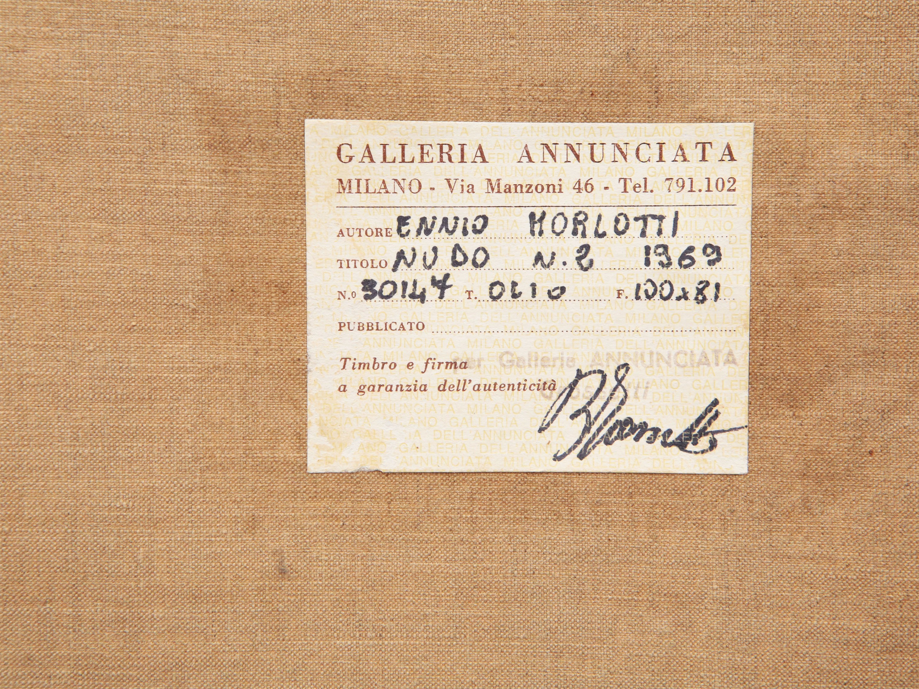 Ennio Morlotti - Nudo N. 2 1969