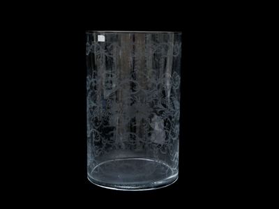 Vaso Cilindrico in Vetro Molato