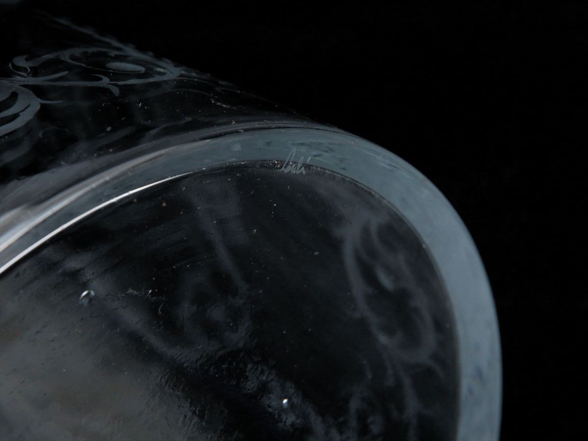 Vaso Cilindrico in Vetro Molato