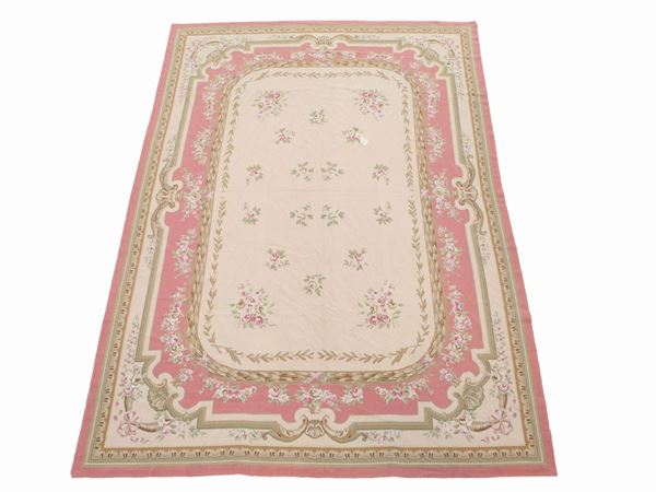 Carpet made in petit point in the Aubusson style
