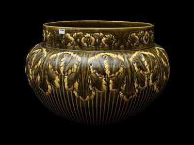 Grande Portavasi in Ceramica Invetriata